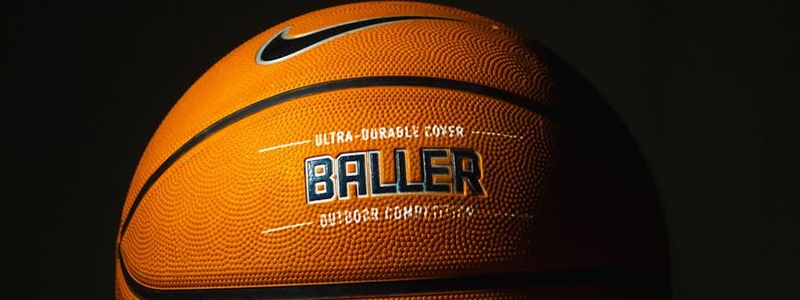 Close up of sports equipment on a dark background